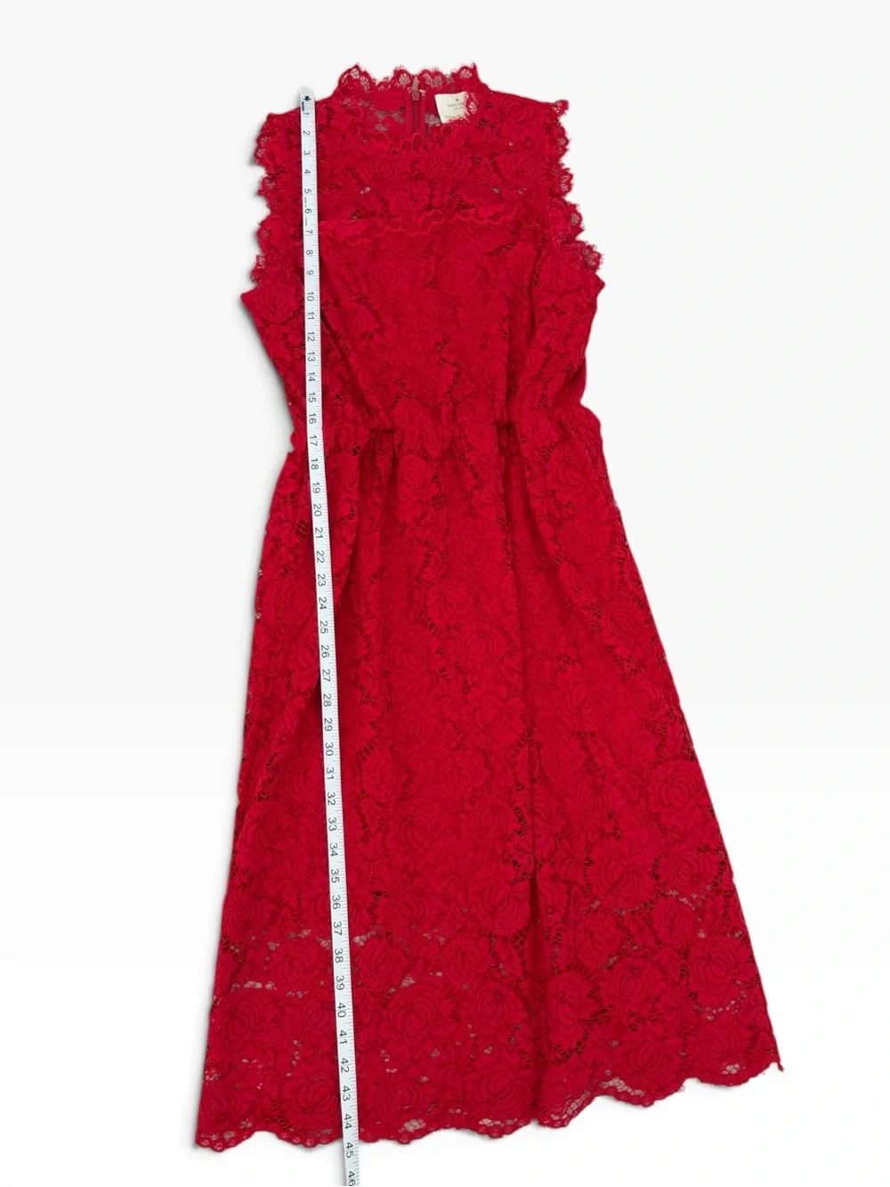 Kate Spade New York Poppy Floral Lace Midi Dress Red Size 14